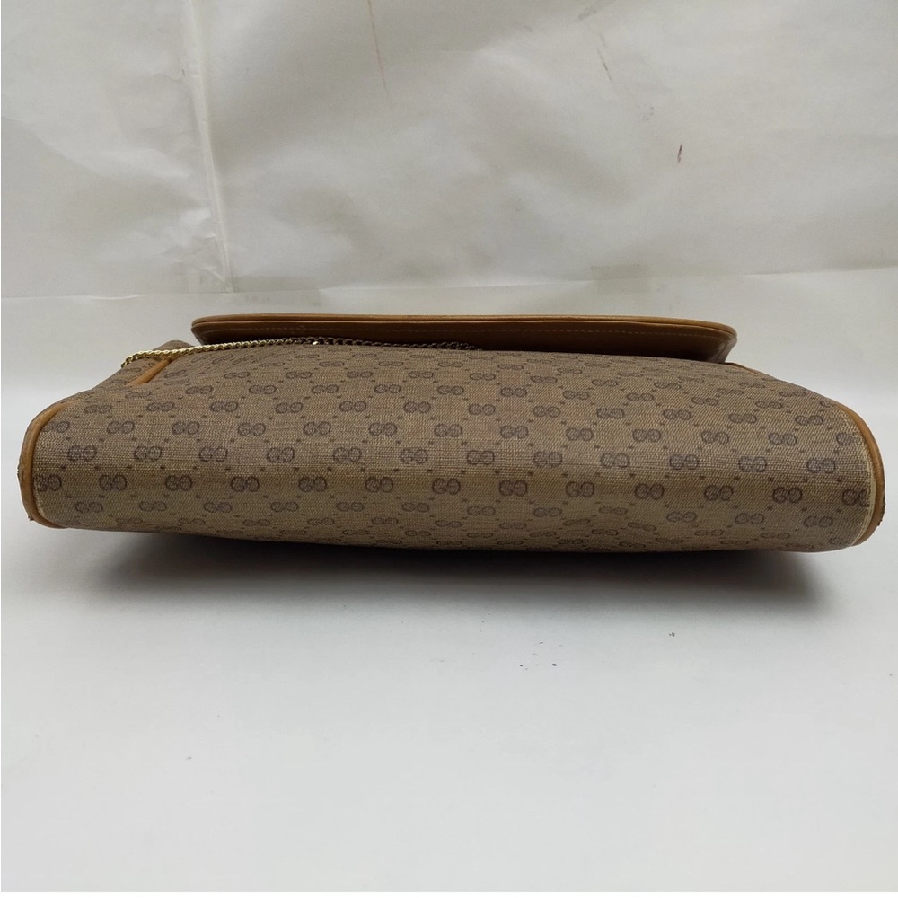Vintage Gucci Shoulder Bag  Brown Coated Canvas Authentic - Picture 5 of 10